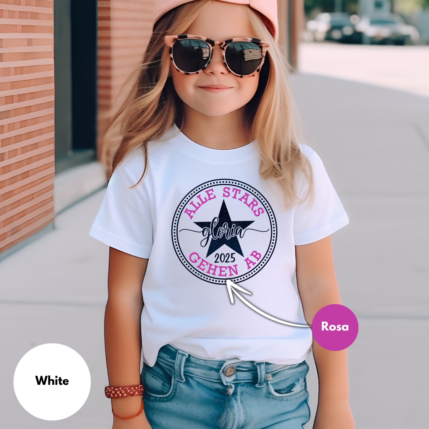 Schulkind Gruppenshirt | Schulabschluss Grundschule | Abschiedsgeschenk 4. Klasse Schüler | beidseitig bedruckt mit Namen und Schuljahr